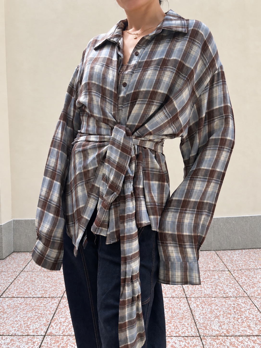Camicia Check con nodo
