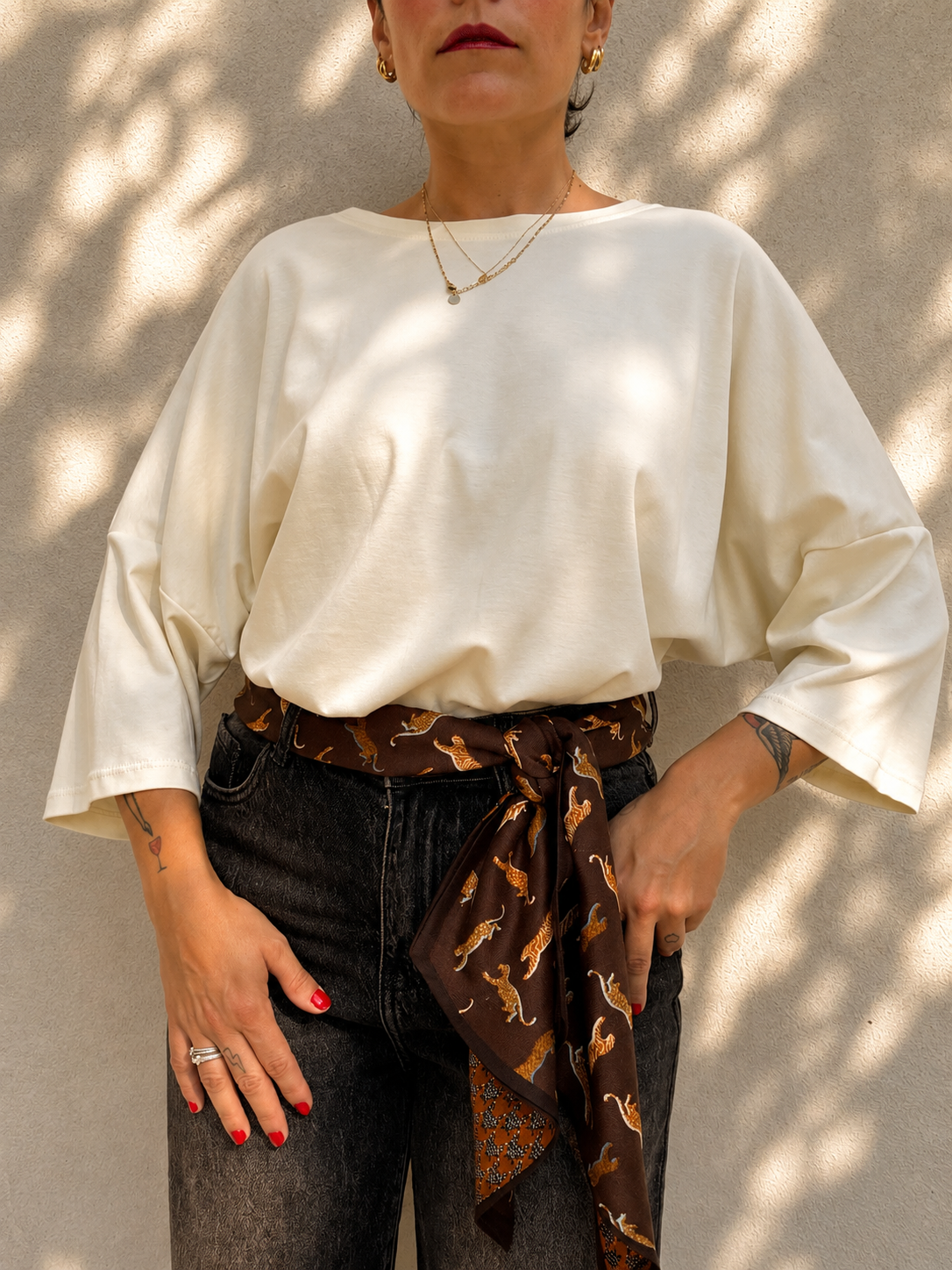 T-shirt oversize Crema