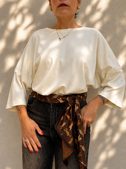 T-shirt oversize Crema