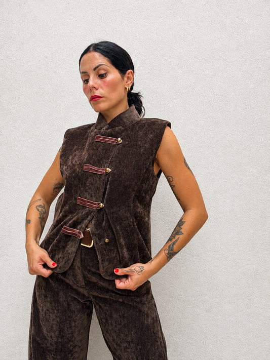 Gilet Moka velluto
