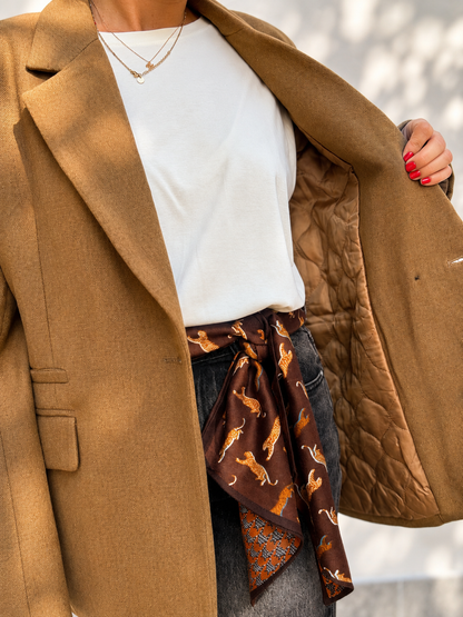 Foulard Tigri Marrone