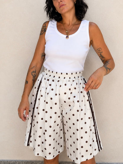Pantalone sport Pois crema