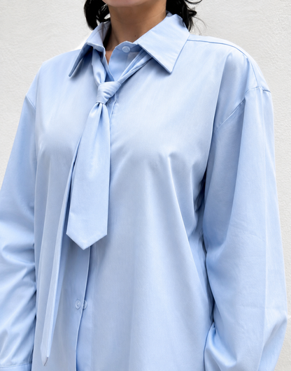 Camicia cotone azzurra