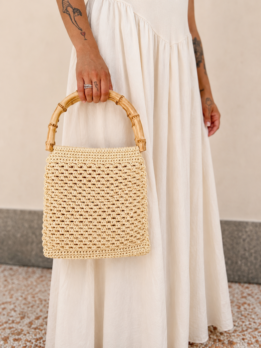 Borsa Manico Bambù