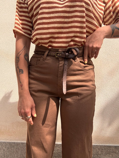 Pantalone Baggy Naty marrone