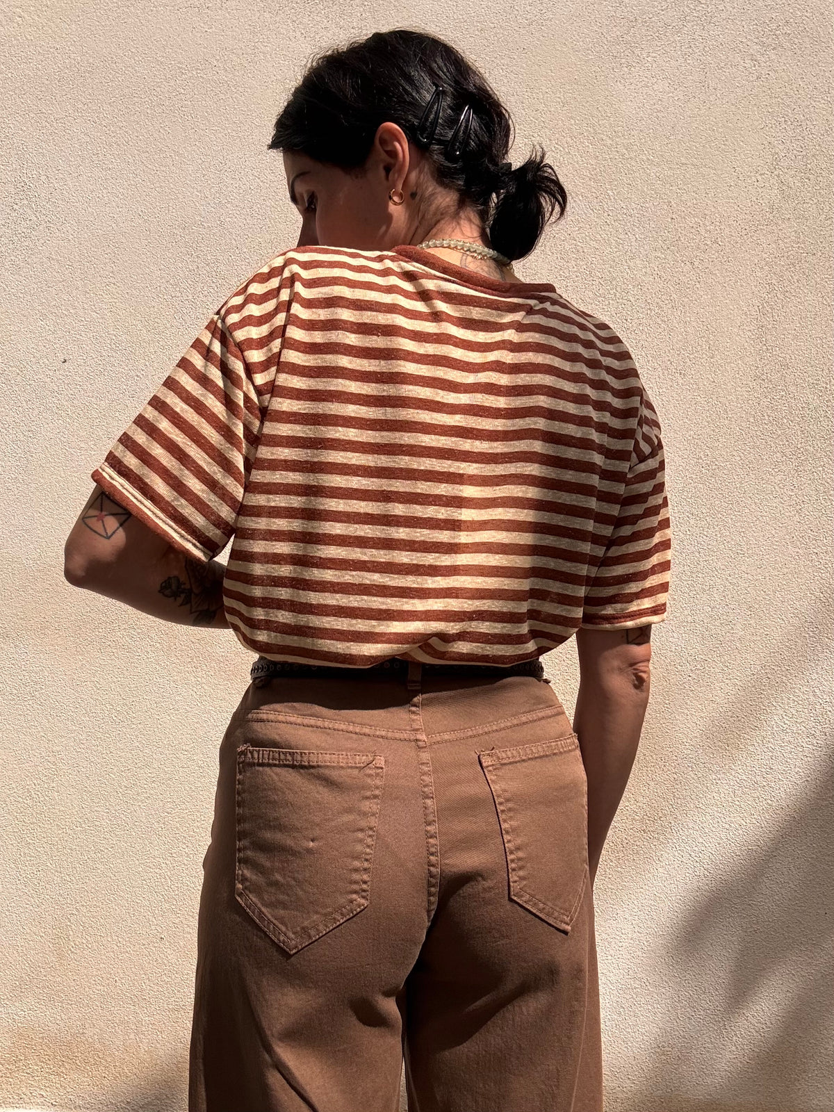 Pantalone Baggy Naty marrone