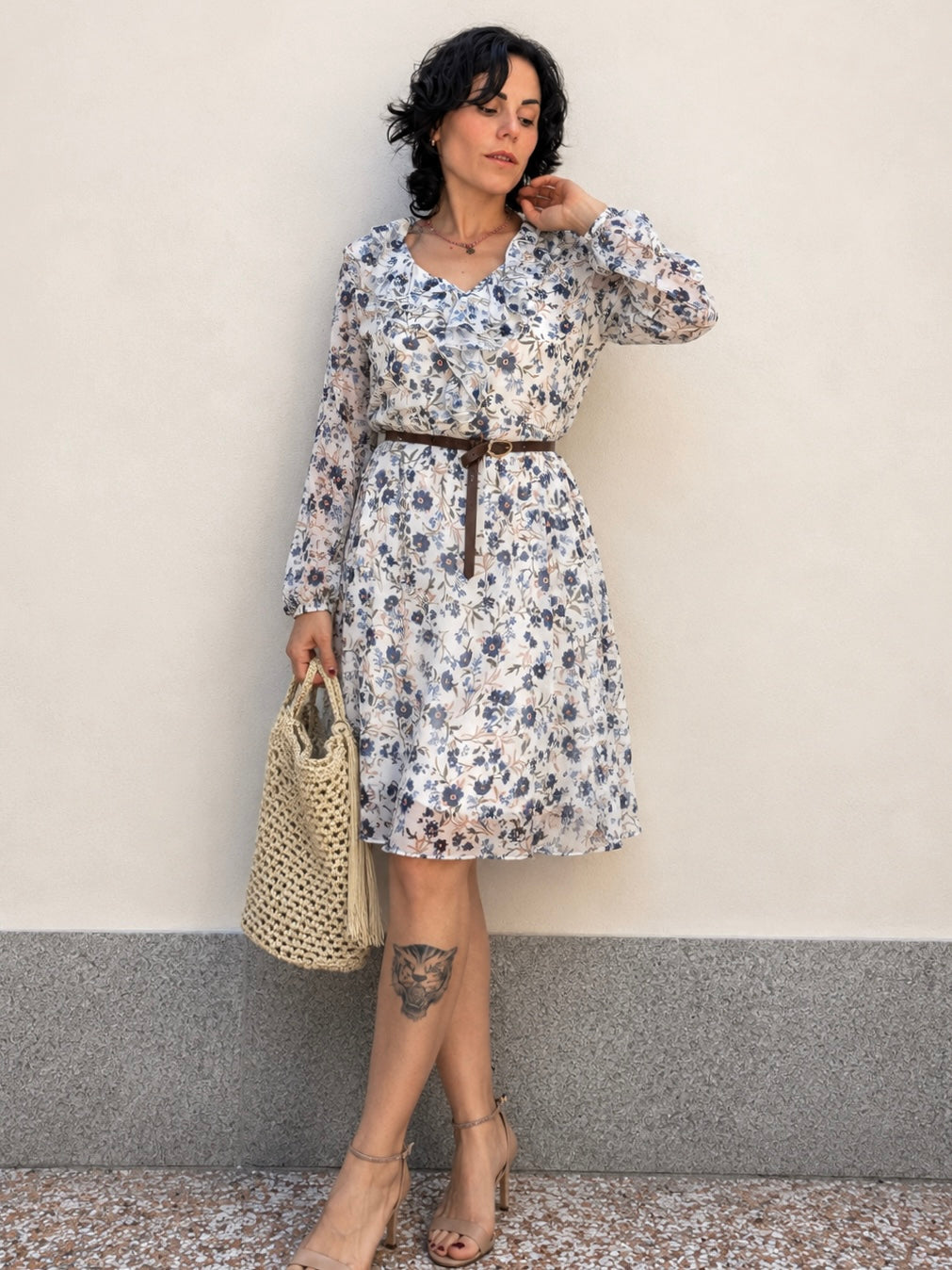Abito Floreale in georgette