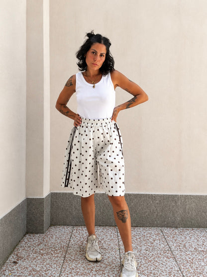 Pantalone sport Pois crema