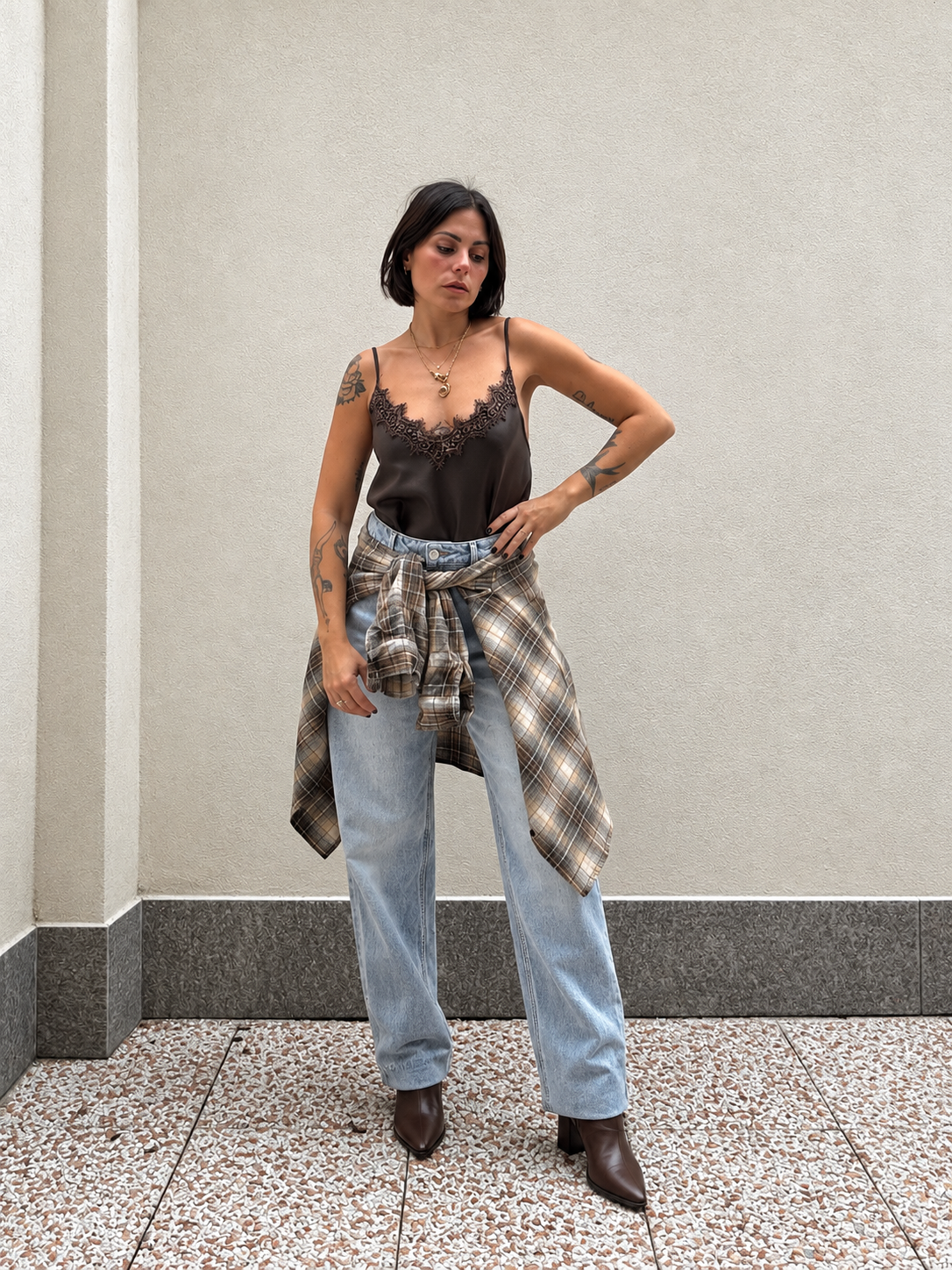 Camicia Flanella Crema