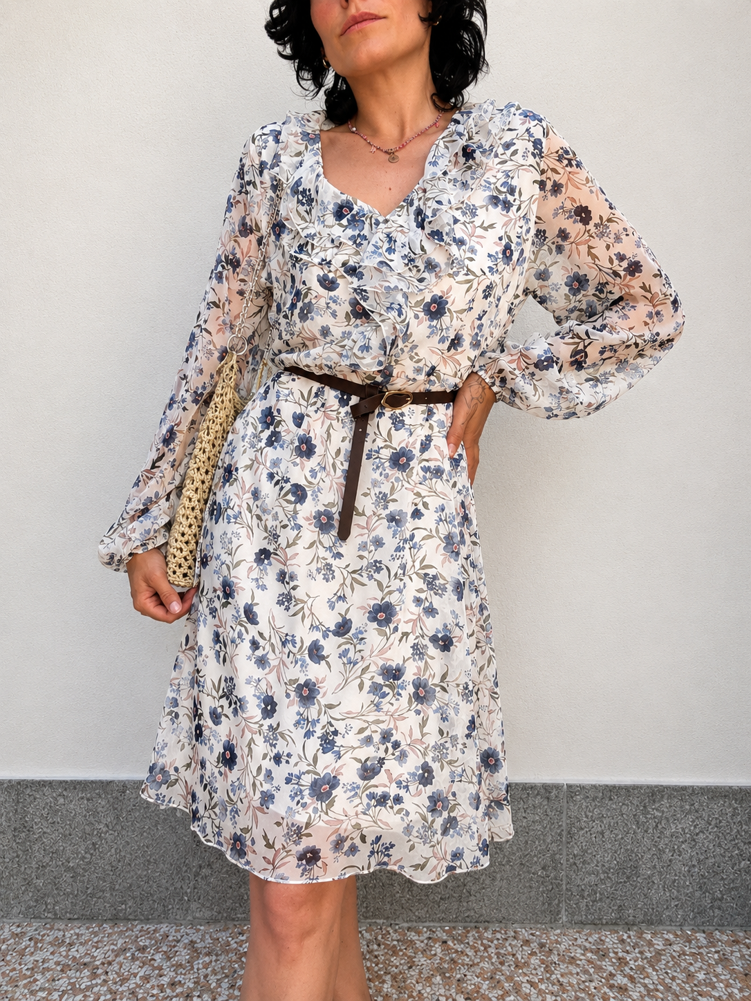 Abito Floreale in georgette