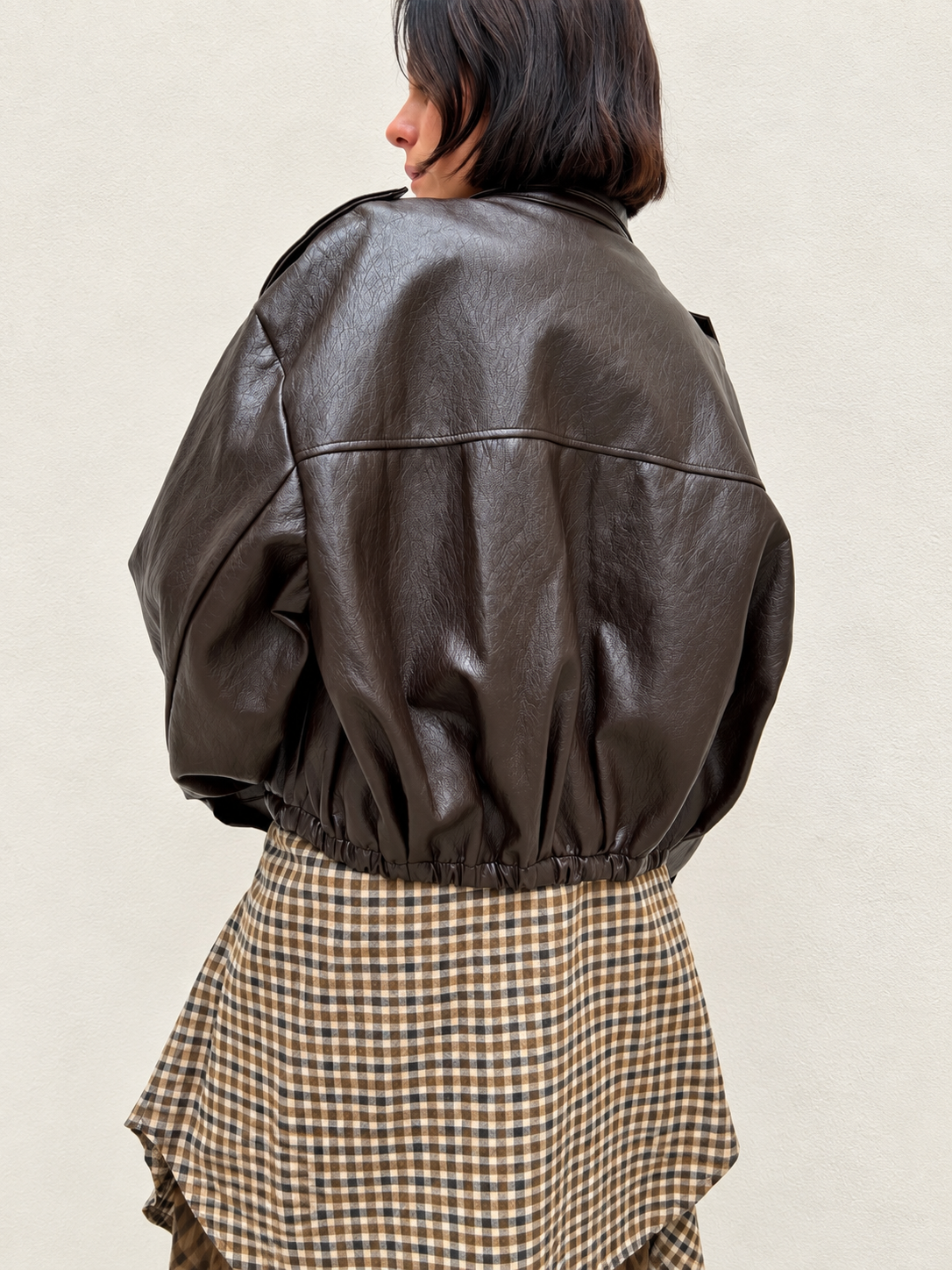 Bomber Ecopelle Marrone