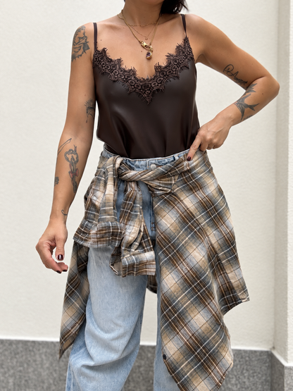 Camicia Flanella Crema