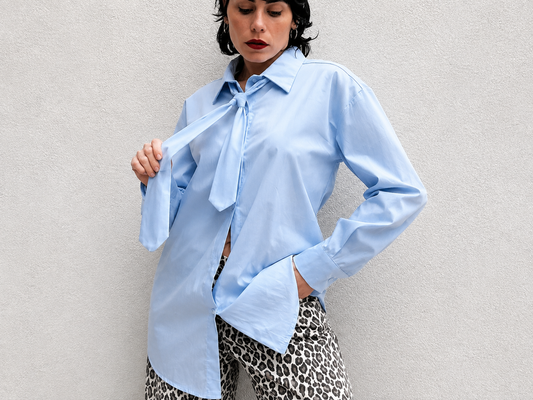 Camicia cotone azzurra